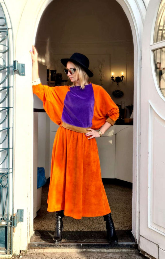 welurowa spódnica ONE