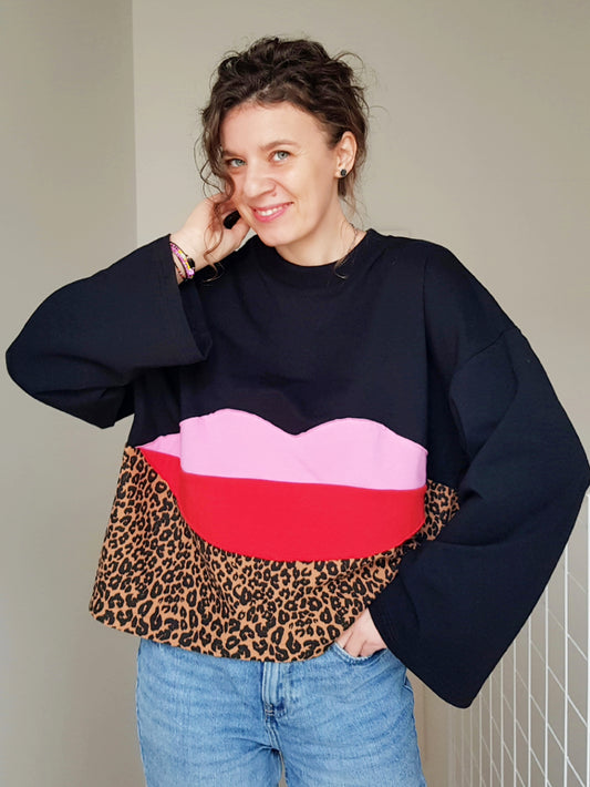 Bluza z ustami KISS ME "Leo"