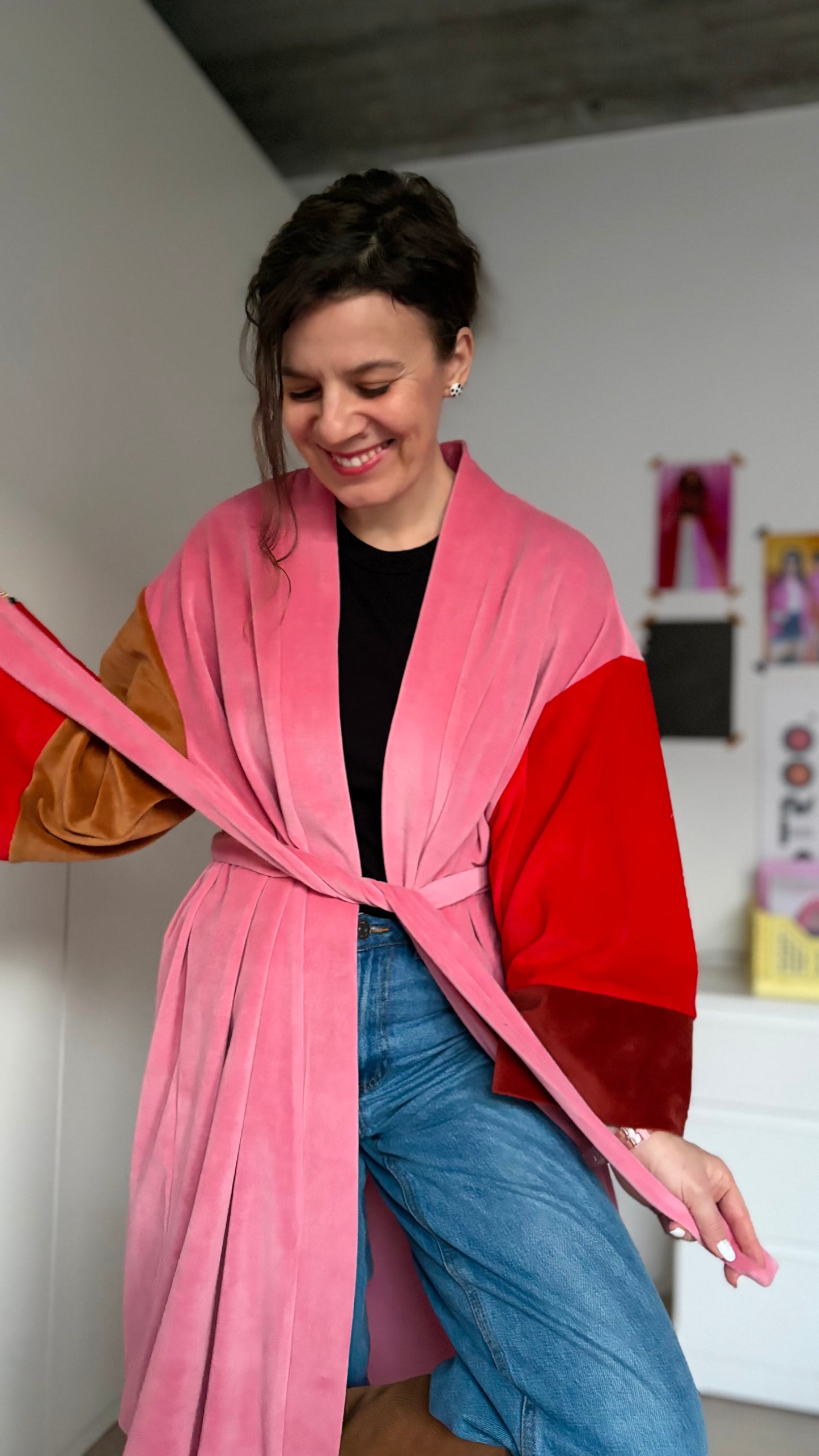 Kimono welurowe MAYUMI maxi