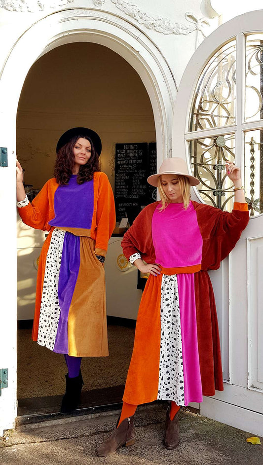 welurowa spódnica KRASA FRIDA